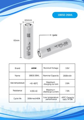 -40도 실린더 리?? 이온 배터리 UN38.3 낮은 온도 재충전 배터리