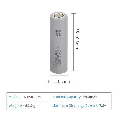 2000mAh 실린더 리?? 이온 셀 MSDS 저온 배터리