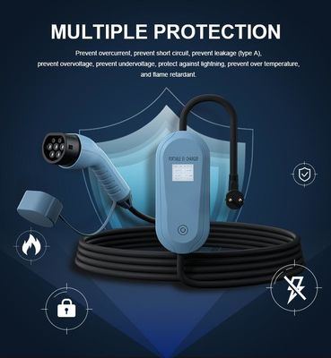 3.5kw 가장 빠른 가정용 EV 충전기 1.8kg 전기 자동차 충전기 벽 장착