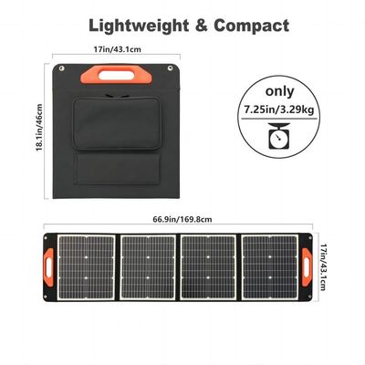 캠핑 여행 태양광 100W 접이식 태양 전지 패널 12V 출력 충전기 CE 인증