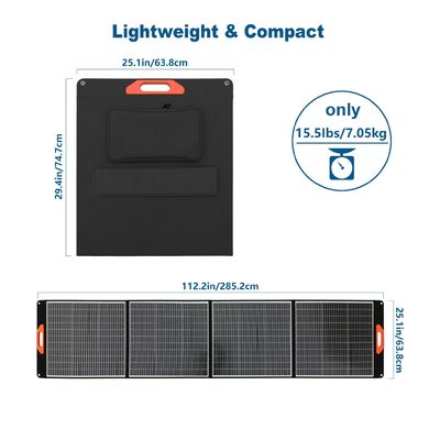 12V-39V 400W 싱글 크리스탈 다기능 폴더블 휴대용 태양전지 노트북 캠핑
