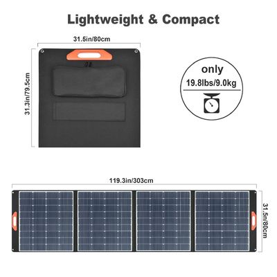 400W 프로페셔널 태양광 패널 충전기 폴더블 휴대용 태양광 패널 USB