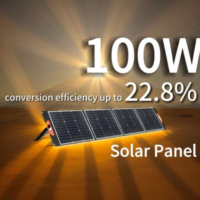 단 결정적 실리콘 100W 200W 태양 전지 패널 PV 셀 모듈 휴대용 접는 태양 전지 패널