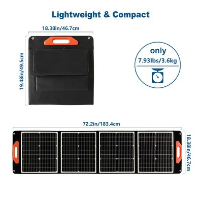 가벼운 무게 30W * 4PCS의 단 결정적 실리콘 태양 전지 패널
