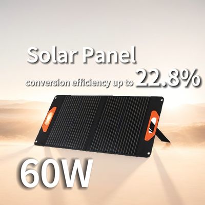 소형 모노 60W 태양 전지 패널 2.2kg 폴더블 태양 전지 패널 충전기
