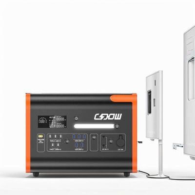 독일 2000W 2048wh AC-DC 출력 플러그 전기 휴대용 휴대용 리?? 발전소 태양 발전기