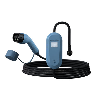 블루 포터블 EV 충전소 3.5kw 모바일 EV 충전기 도로변 사용용