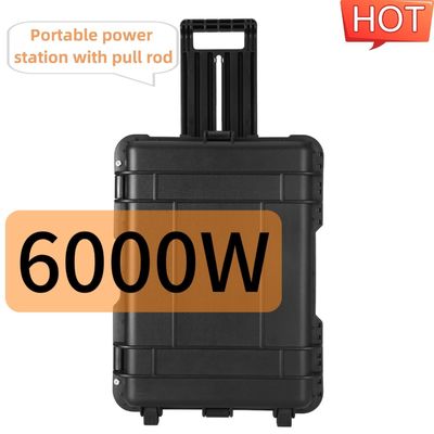 6000W 다기능 야외 휴대용 태양 전지 발전기 AC 출력 전류 15A 최대