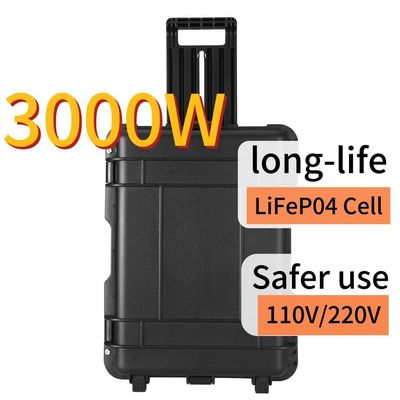 폭발 방지 3000W 휴대용 발전소 3000wh 야외 태양광 발전기