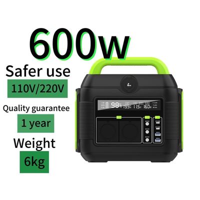 6kg 휴대용 발전소 576wh 소형 태양 전지 블랙 녹색