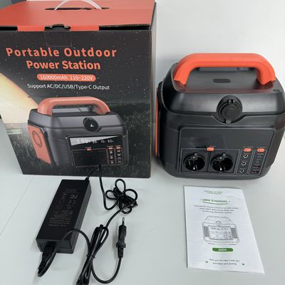 110V 220V 캠핑 비상 576wh 휴대용 태양전지 이동 전력 발전소 600W