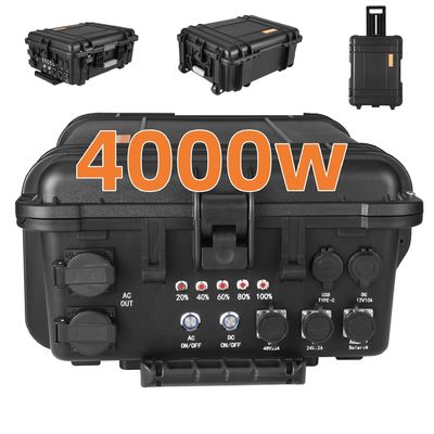 4000W 전력 당기는 막대기 휴대용 태양광 발전소 대용량 리?? 배터리