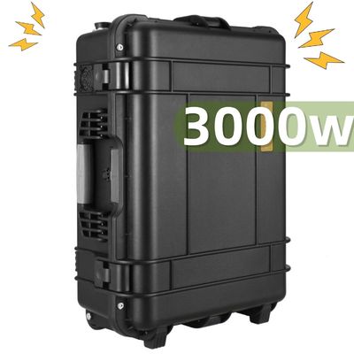 모든 소켓 타입 3000W LiFePO4 배터리 휴대용 발전소 최고 전력 6000W