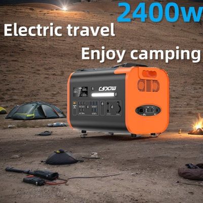 전력 용량 휴대용 전력 발전소 600W 2000W 2200W 검은색 오렌지 BMS 보호