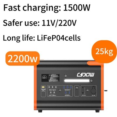 커스터마이징 할 수 있는 110V / 220V 사이스 파장 전력 발전소 Lifep04 배터리 빠른 충전