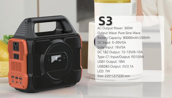 110/220V 300W/288wh 시노파 발전기 커스터마이징 할 수있는 색상의 야외 발전소