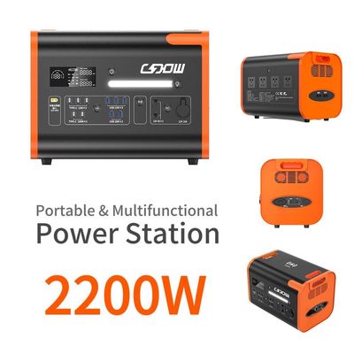 2200W 휴대용 전력 뱅크 C형 3*18W/2*100W 및 2500W 재충전 태양 전지 패널