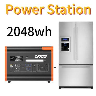 2048wh 2200W 순수 시노파 인버터와 함께 휴대용 태양 에너지 저장 발전소