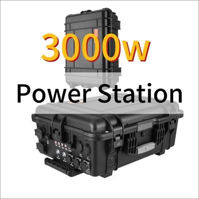 모든 장비 검은색 3000W 비상 휴대용 태양 무인 항공기 발전소 높은 용량