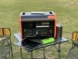 800W 태양 전지 충전 흑색 오렌지 야외 캠핑 휴대용 에너지 허브 2kw 발전소
