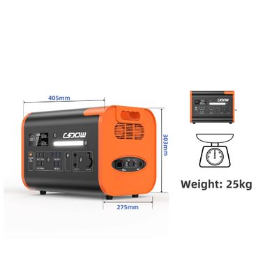 휴대용 전원 1500W/2200W/3000W UPS 모든 AC 출력 소켓 검은색 오렌지색