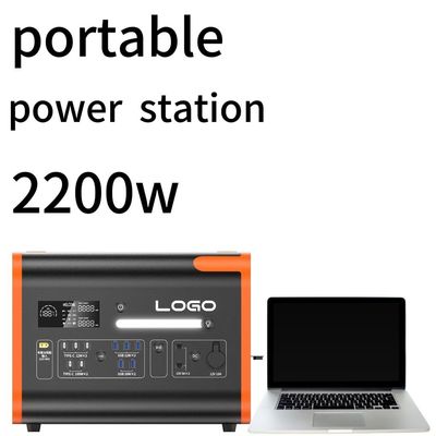 2200W110/220V 흑색 오렌지 조용한 야외 가정 비상 전력 발전소 및 내구성