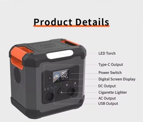 인버터 양방향 인버터 1500W Uav 가정용 야외 휴대용 발전소