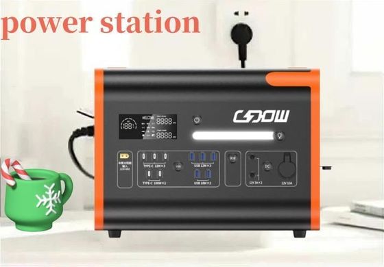 2200W AC DC C형 배터리 백업 전력 비상 휴대용 발전소 사용자 정의