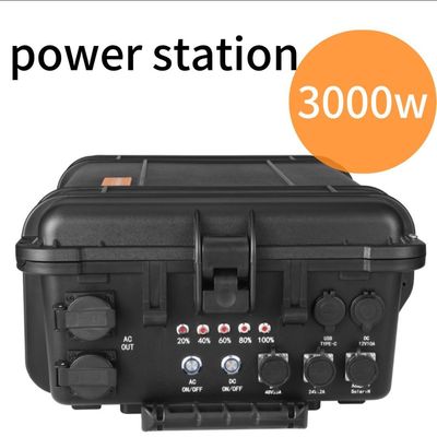 검은색 다기능 3000W 3000wh 휴대용 태양광 발전소