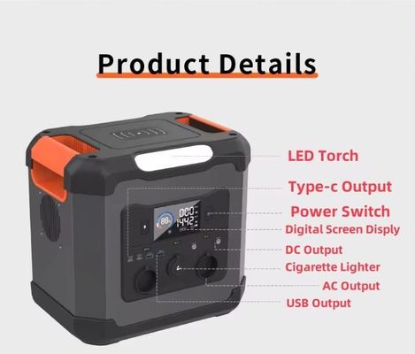 휴대용 1500W/1344wh 태양 발전기 비상 준비용 휴대용 발전소