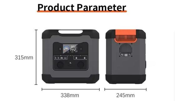 휴대용 1500W/1344wh 태양 발전기 비상 준비용 휴대용 발전소