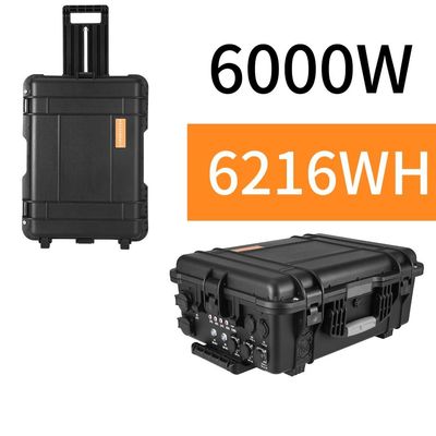 ODM/OEM ABS 합금 껍질 재료 6000W/6216wh LiFePO4 태양 발전기