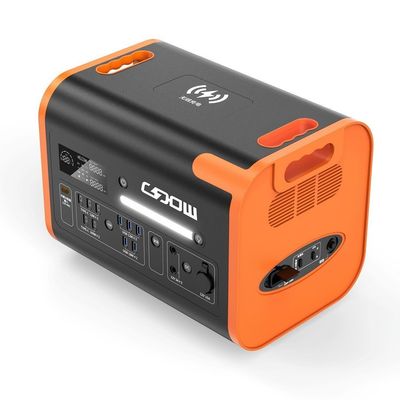 40ah 태양 발전기 전원 소켓 플러그 2200W 휴대용 캠핑 태양광 발전소 오렌지 검은색