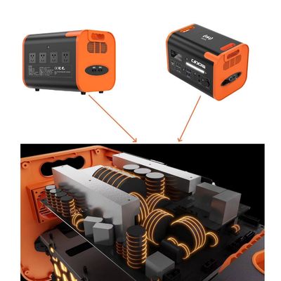 40ah 태양 발전기 전원 소켓 플러그 2200W 휴대용 캠핑 태양광 발전소 오렌지 검은색