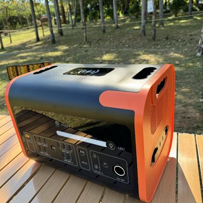 40ah 태양 발전기 전원 소켓 플러그 2200W 휴대용 캠핑 태양광 발전소 오렌지 검은색
