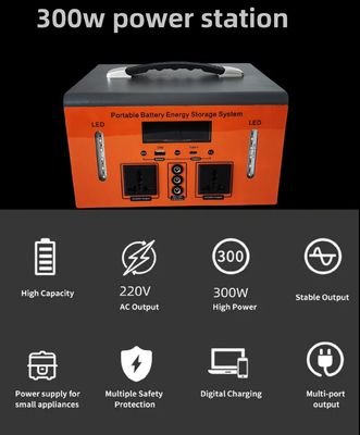 캠핑 및 가정 비상용 300W / 500W 휴대용 발전소 USB DC 출력 5V / 10W 최대