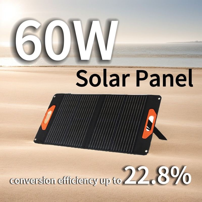 USB-C 출력 Pd 45W 최대 5V/9V/12V/15V 태양 전지 패널 50W 60W 100W 모노 폴리