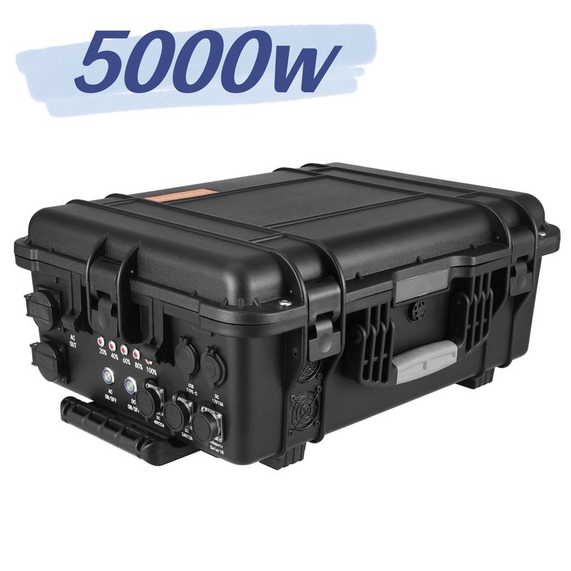 220V 야외 캠핑 LiFePO4 5000W 큰 용량 소동 전력 발전소 바퀴 트롤리
