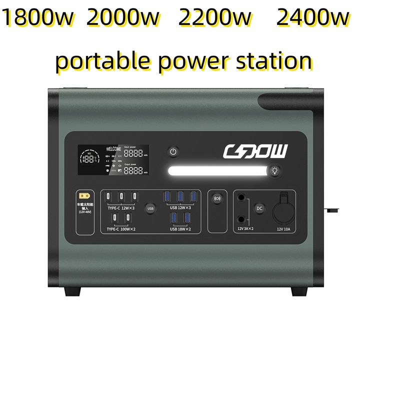 인버터 패널과 220V AC 출력 휴대용 전원 공급 장치와 2048wh 태양광 발전소