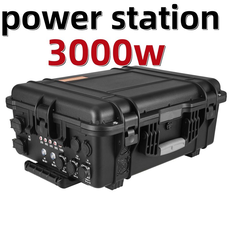 커스터마이징 3000W 발전소 220V 야외 캠핑용 휠 트롤리 전원 공급