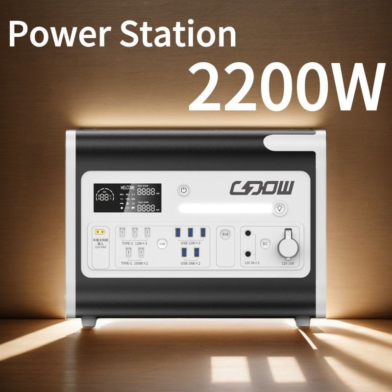 2000W 2200W 검은색 침묵형 가솔린 발전기 전력 발전소 캠핑용 전력 은행