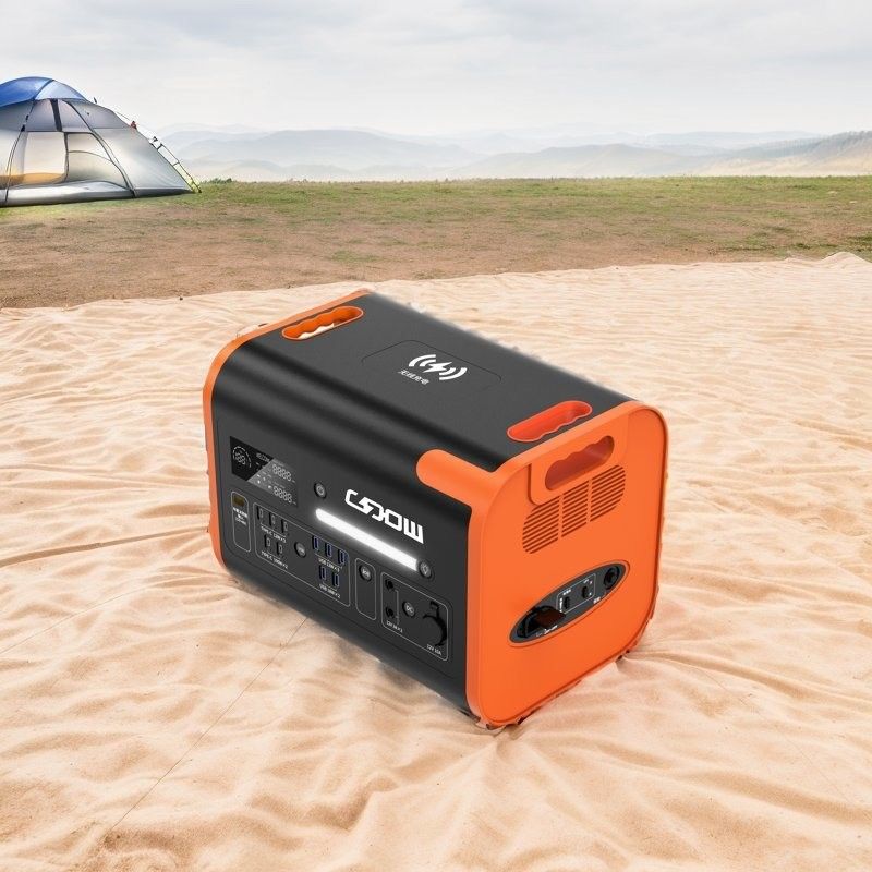 흑색, 주황색 2200W/2048wh 에너지 저장 전원 공급 리?? LiFePO4 배터리 휴대용 발전기 태양전지 모바일 발전소