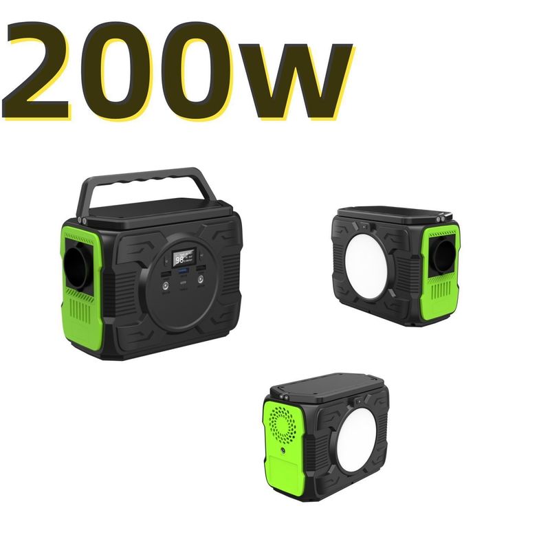 200W 태양 전지 패널 비상 전력 발전소 48000mAh 배터리 용량 182*102*144mm 크기