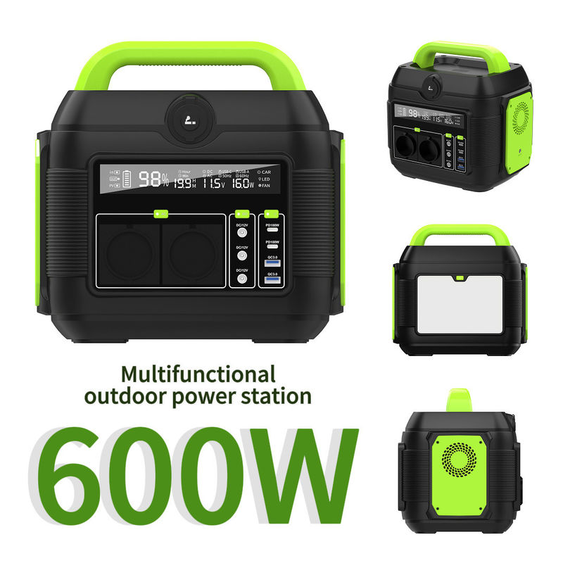 휴대용 태양광 발전기 에너지 저장 600W 전력 발전소 가정 및 여행용 전력 은행