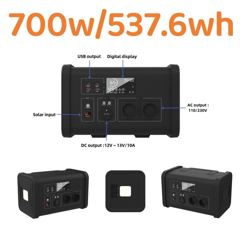휴대용 태양광 발전소용 700W 오프 그리드 태양광 발전기