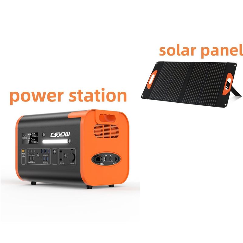 2200W 초고속 충전 휴대용 발전소 가정 및 비상용 태양 발전기