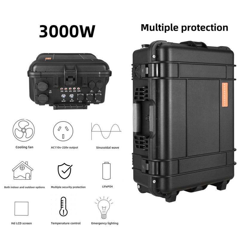 3000W LiFePO4 모바일 발전소 발코니 및 가정용 휴대용 에너지 저장장치