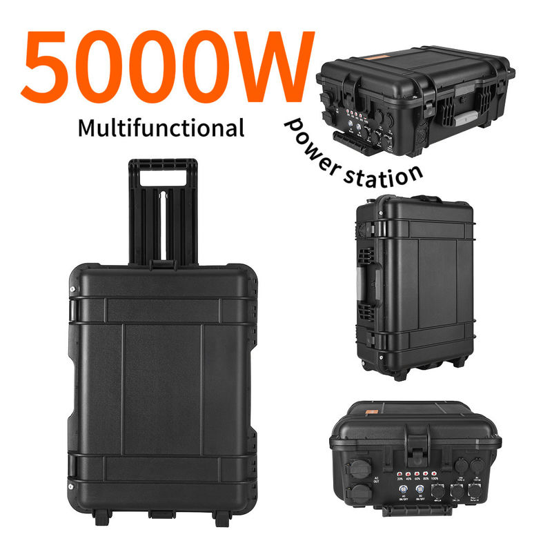 LiFePO4 DC에서 AC 전력 2000W 캠핑용 태양 전지 발전기 4800wh 명목 용량