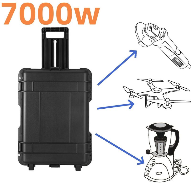 7000W/6993wh 610*440*250mm 전력 야외 활동 야외용 휴대용 태양 발전기