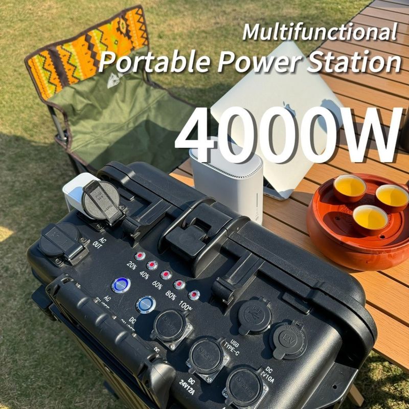 캠핑 및 가정용 4000W 태양전지 충전 은행 백업 전력 AC 출력 전류 15A 최대